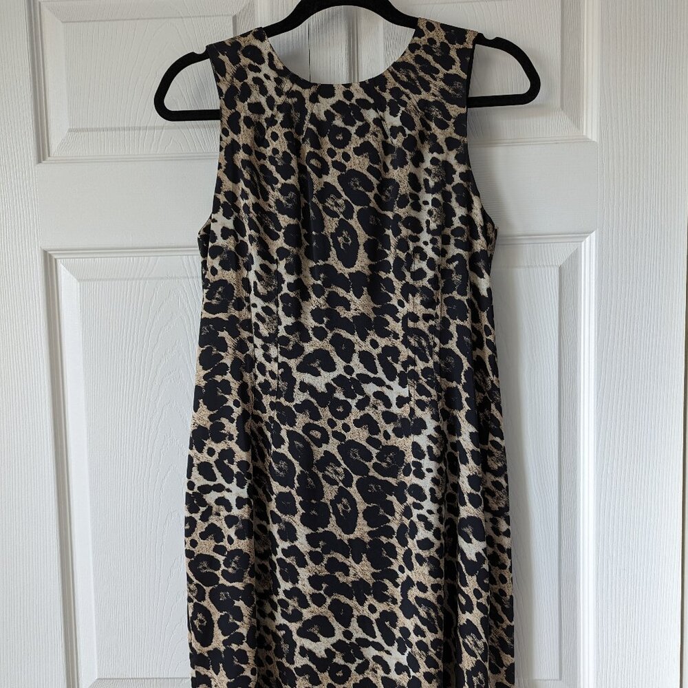 Vince Camuto Leopard Midi Dress Size 8